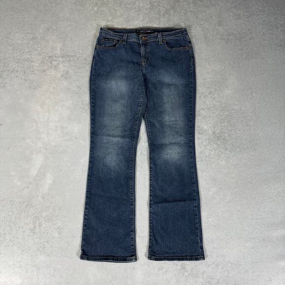 DKNY Jeans Bootcut Stretch Denim Blue Faded Wash - Size: 13 - Picture 1 of 8